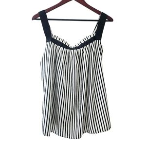 Zara Black and White Striped Top